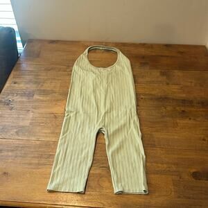 Zara Seamless Contour Jumpsuit Halter Green - Size M/L - NWT